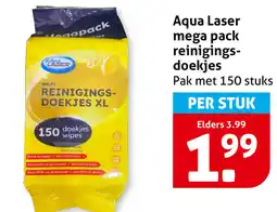 Hoogvliet Aqua Laser mega pack reinigings- doekjes aanbieding