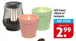 Hoogvliet LED kaars ribbel of lantaarn aanbieding