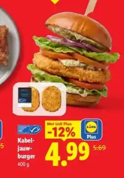 Lidl Kabel- jauw- burger aanbieding