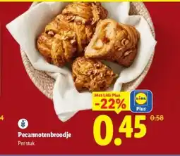 Lidl Pecannotenbroodje aanbieding