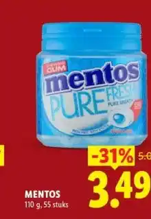 Lidl MENTOS aanbieding