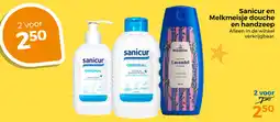 Trekpleister Sanicur en Melkmeisje douche en handzeep aanbieding