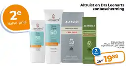 Trekpleister Altruist en Drs Leenarts zonbescherming aanbieding