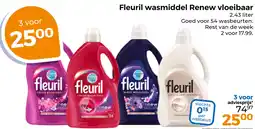 Trekpleister Fleuril wasmiddel Renew vloeibaar aanbieding