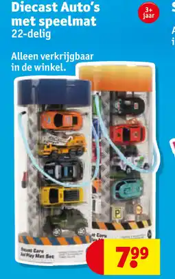 Kruidvat Diecast auto's met speelmat aanbieding