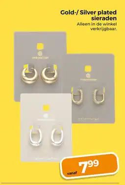 Trekpleister Gold-/Silver plated sieraden aanbieding