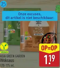 ALDI Asia green garden woksaus aanbieding