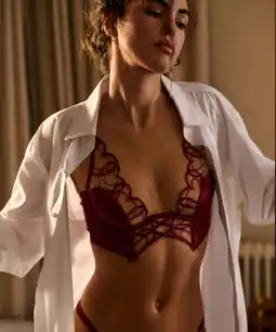 Hunkemoller Hunkemöller Niet-voorgevormde longline beugel bh Olivia Rood aanbieding