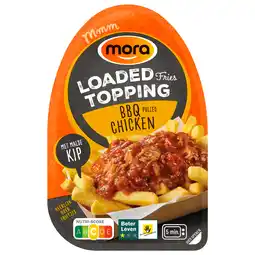 Dekamarkt Mora Loaded fries topping bbq pulled chicken aanbieding