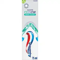 Dekamarkt Aquafresh Tandpasta white renew deep clean aanbieding