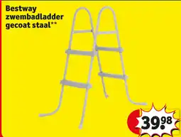 Kruidvat Bestway zwembadladder gecoat staal aanbieding