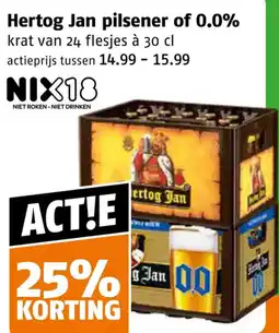 Poiesz Hertog Jan pilsener of 0.0% aanbieding