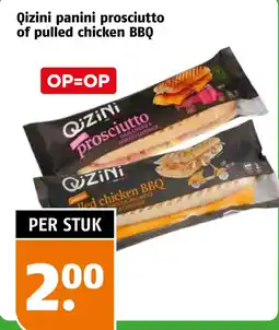 Poiesz Qizini panini prosciutto of pulled chicken BBQ aanbieding