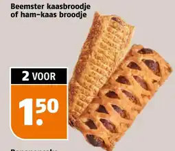 Poiesz Beemster kaasbroodje of ham-kaas broodje aanbieding