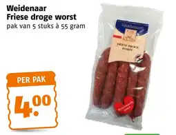 Poiesz Weidenaar Friese droge worst aanbieding