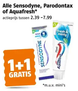 Poiesz Alle Sensodyne, Parodontax of Aquafresh aanbieding