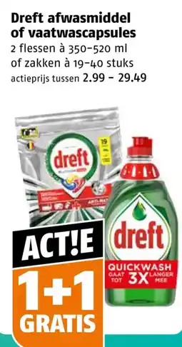 Poiesz Dreft afwasmiddel of vaatwascapsules aanbieding