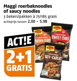 Poiesz Maggi roerbaknoodles of saucy noodles aanbieding