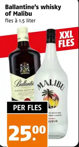 Poiesz Ballantine's whisky of Malibu aanbieding