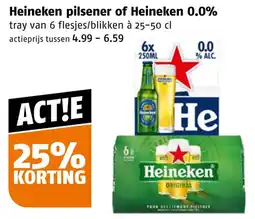Poiesz Heineken pilsener of Heineken 0.0% aanbieding