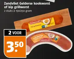 Poiesz Zandvliet gelderse kookworst of kip grillworst aanbieding
