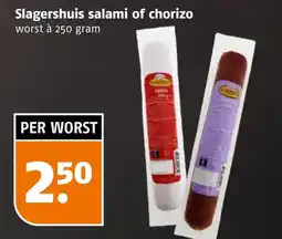 Poiesz Slagershuis salami of chorizo aanbieding