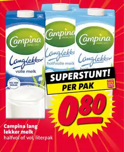 Nettorama Campina lang lekker melk aanbieding