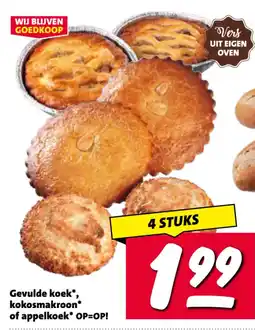 Nettorama Gevulde koek, kokosmakroon of appelkoek aanbieding