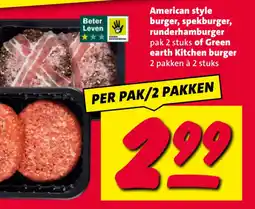 Nettorama American style burger, spekburger, runderhamburger aanbieding