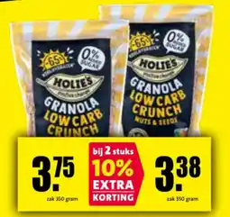 Nettorama Holie's Granola Low Carb Crunch aanbieding