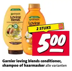 Nettorama Garnier loving blends conditioner, shampoo of haarmasker aanbieding