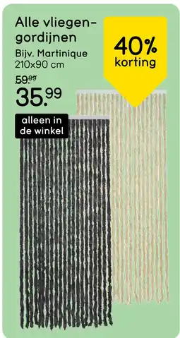 Leen Bakker Alle vliegen gordijnen aanbieding