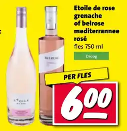 Nettorama Etoile de rose grenache of belrose mediterrannee rosé aanbieding