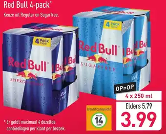 ALDI Red Bull 0.25l 4-pack aanbieding