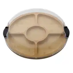 Wehkamp Farberware Build-a-Board bamboe borrelplank to go met kunststof deksel aanbieding