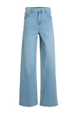 Wehkamp Anytime high waist wide leg jeans lichtblauw aanbieding