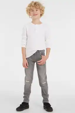Wehkamp Anytime tapered slim fit jeans grijs aanbieding