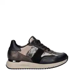 Wehkamp Gabor Comfort Optifit leren sneakers zwart/brons/zilver aanbieding