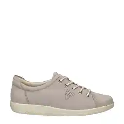 Wehkamp Ecco Soft 2.0 nubuck veterschoenen taupe aanbieding