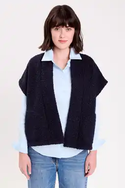 Wehkamp Cache Cache fleece teddy fleecevest marineblauw aanbieding