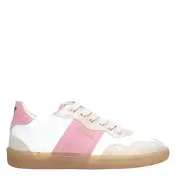 Wehkamp Vingino leren sneakers wit/roze aanbieding