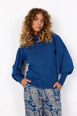 Wehkamp Soyaconcept pullover gebreid blauw aanbieding