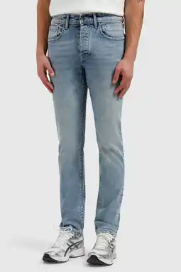 Wehkamp Pure Path Ryan slim fit jeans denim light blue aanbieding