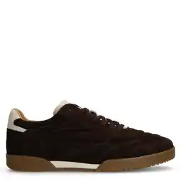 Wehkamp Manfield suède sneakers donkerbruin aanbieding