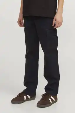 Wehkamp JACK & JONES JUNIOR loose fit cargobroek JPSTKANE JJHARLOW zwart aanbieding