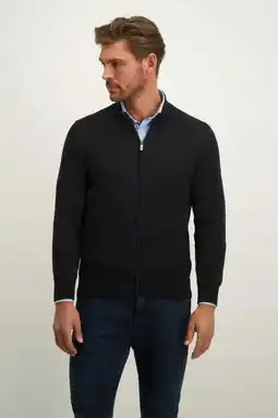 Wehkamp State of Art fijngebreid vest zwart aanbieding