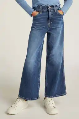 Wehkamp Tommy Hilfiger wide leg highwaist jeans dark blue denim aanbieding