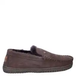 Wehkamp Warmbat Australia suède pantoffels donkerbruin aanbieding