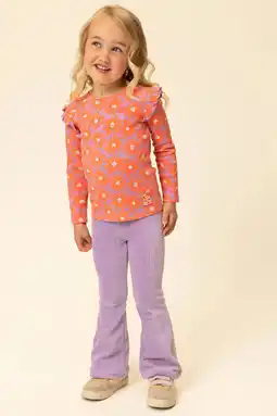 Wehkamp LOOXS little corduroy flared broek lila aanbieding