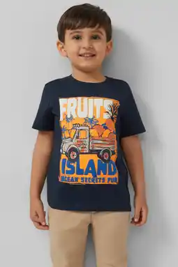 Wehkamp s.Oliver T-shirt met print - donkerblauw aanbieding